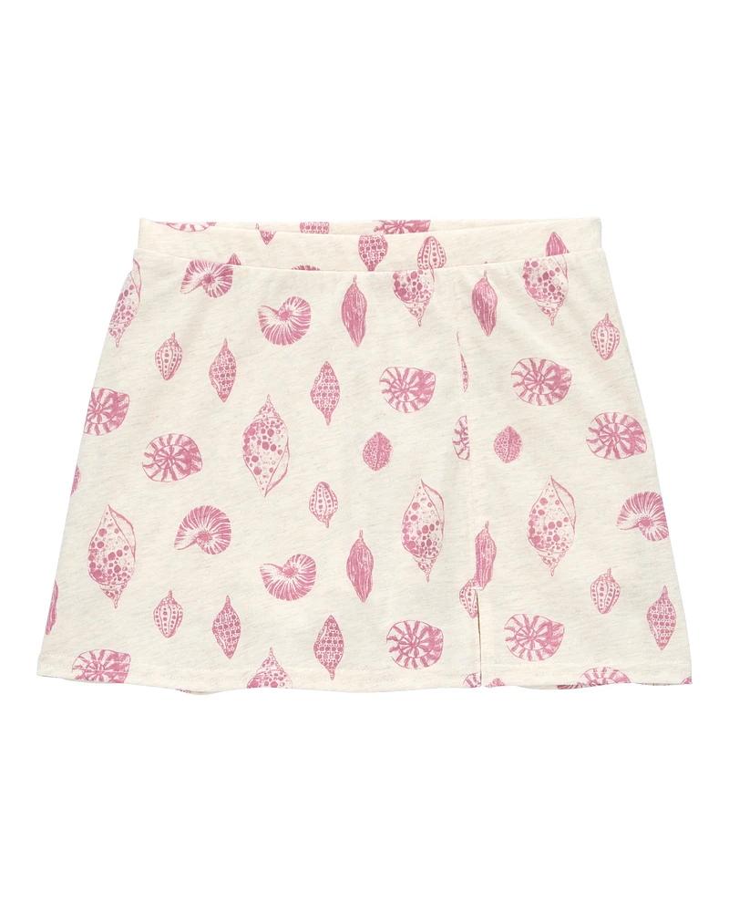 Kid Seashell Golf Skort - Ivory