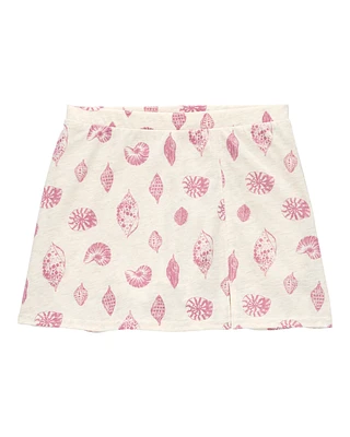 Kid Seashell Golf Skort - Ivory