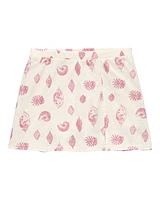 Kid Seashell Golf Skort - Ivory
