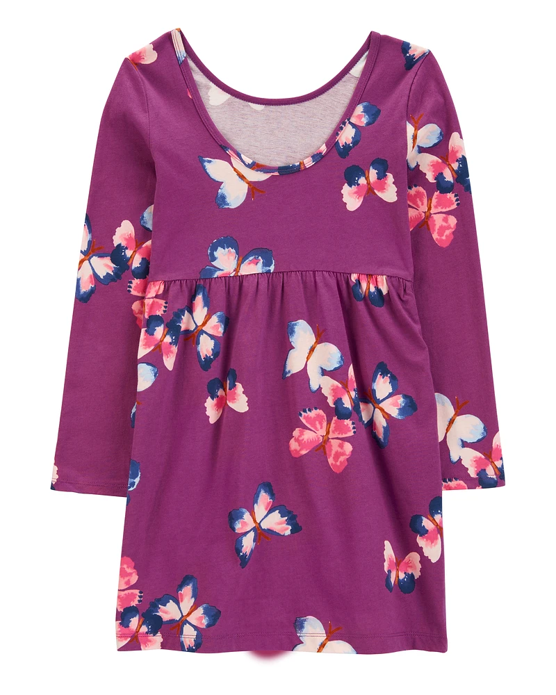 Kid Butterfly Jersey Dress