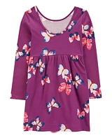 Kid Butterfly Jersey Dress