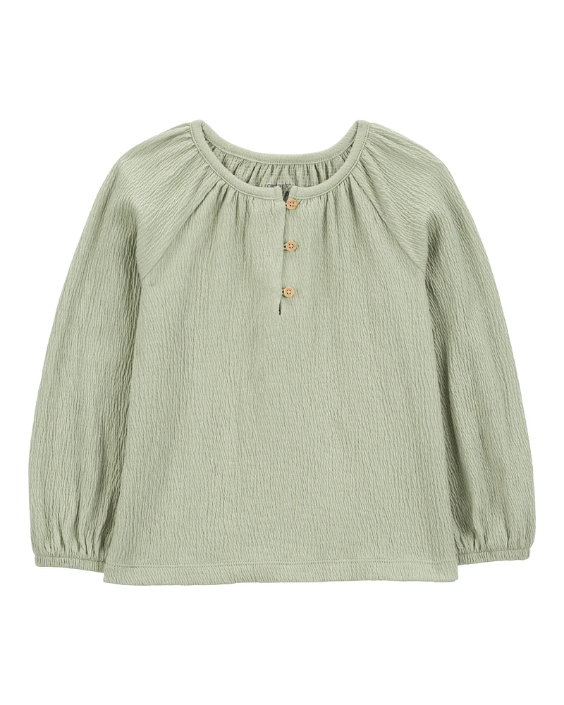 Toddler Gauze Long-Sleeve Top