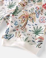 Baby Organic Cotton Pyjamas Set Tropical Print