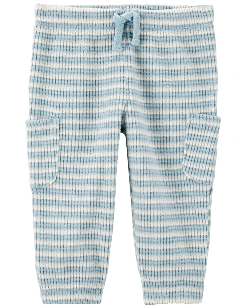 Striped Pull-On Thermal Pants