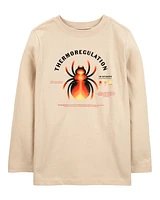 Kid Spider Cotton Blend Long-Sleeve Tee - Khaki