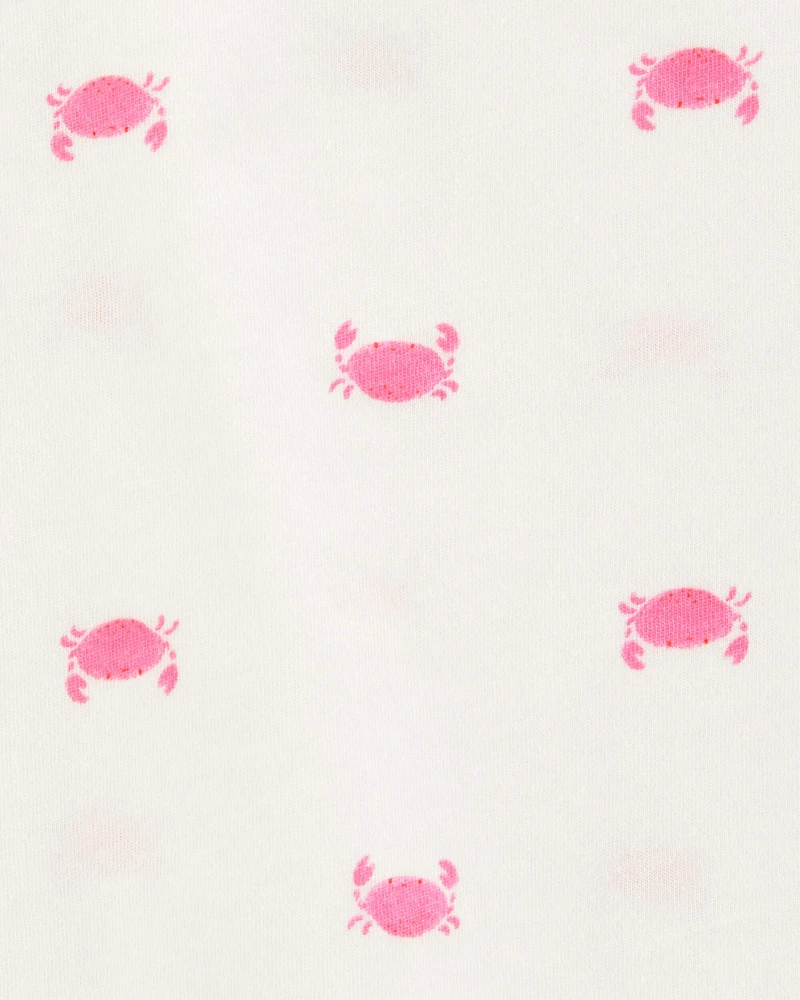 Baby Crab Print Tank Top - Ivory