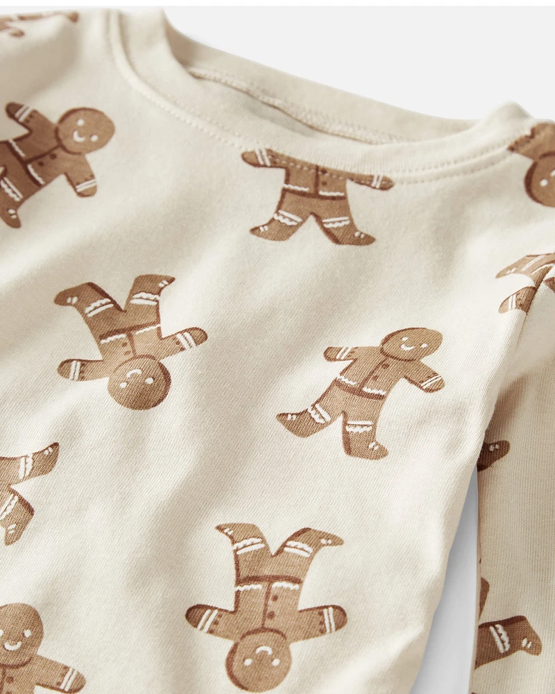 Toddler Organic Cotton Pyjamas Set Gingerbread Cookie