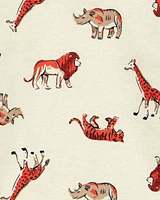 2-Piece Safari Animal Print Pullover & Pant Set