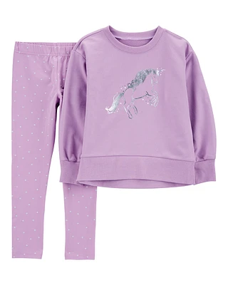 Kid 2-Piece Unicorn Pullover & Legging Set