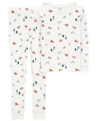 Kid 2-Piece Christmas Print Thermal Pyjamas