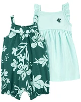 3-Pack Cotton Romper and Dress Set