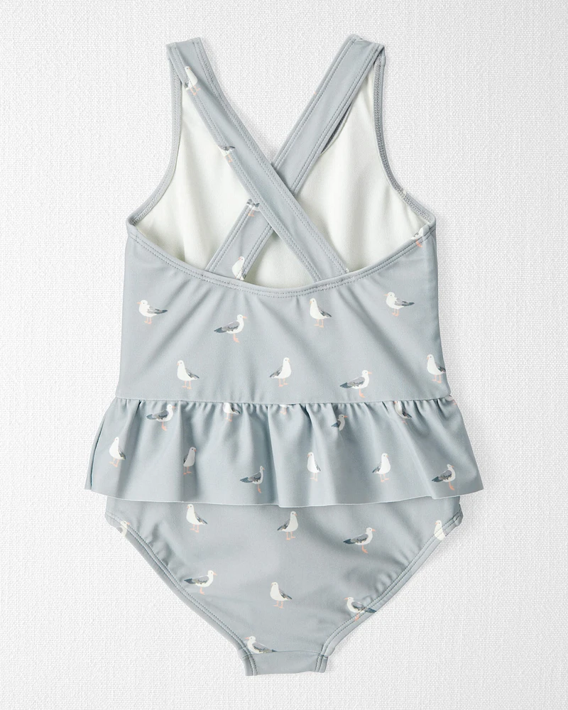 Toddler Recycled Seagull-Print Swimsuit