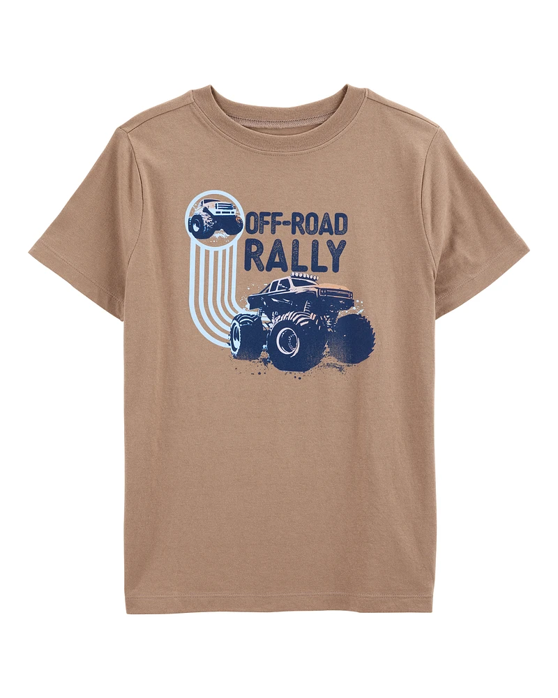 Kid Off-Road Rally Short-Sleeve Graphic Tee - Brown