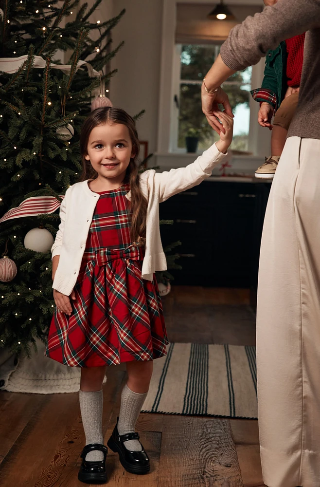 Kid Plaid Sateen Holiday Dress