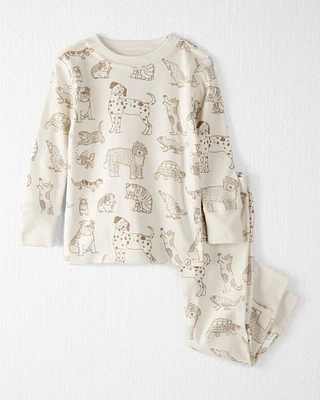 Baby Pet Print Organic Cotton 2-Piece Pyjamas