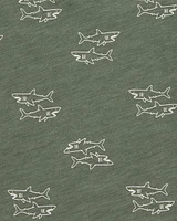 Toddler Shark Sleeveless Slub Jersey Tank