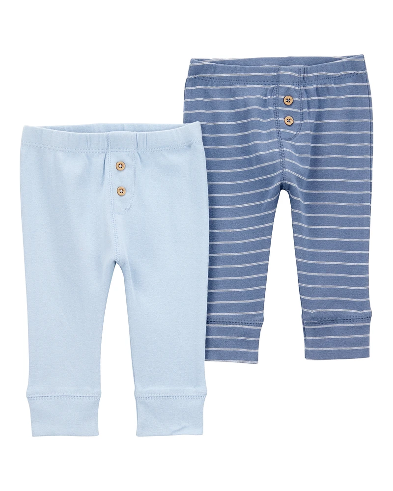 Baby 2-Pack Pull-On Cotton Pants
