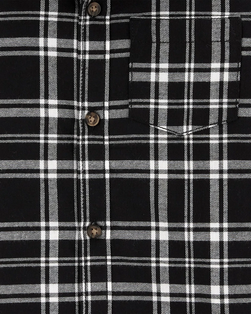 Baby Plaid Twill Button-Down Shirt