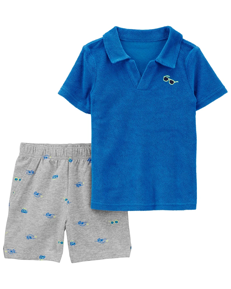 2-Piece Polo Shirt & Short Set