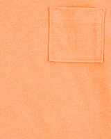 Toddler Solid Short-Sleeve Pocket Tee - Orange