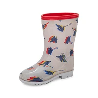 Toddler Hockey Print Rain Boots