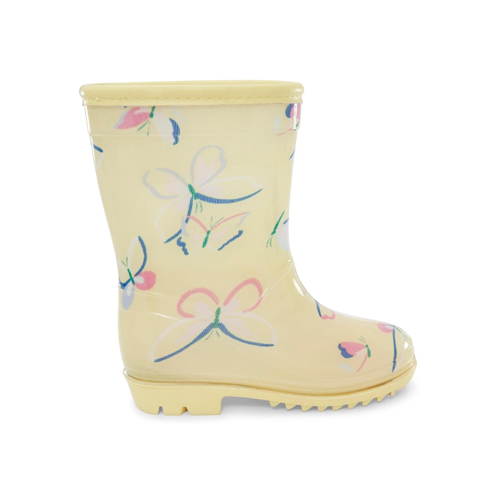 Toddler Butterfly Print Rain Boots