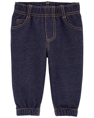 Baby Pull-On Faux Denim Pants