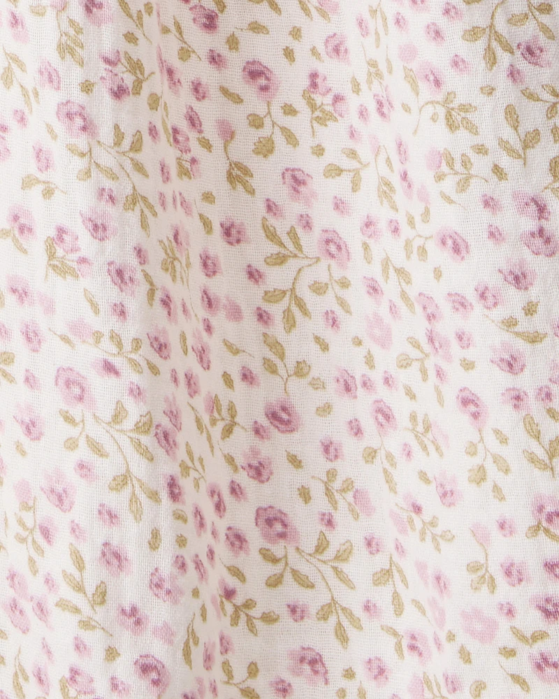 Toddler Girl Organic Cotton Dress Botanic Muse Print