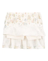 Toddler 2-Piece Bunny Floral Skort Outfit Set