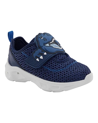 Toddler Dinosaur Light-Up Athletic Sneakers - Navy