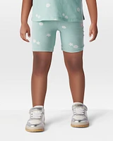 Toddler Girl Sea Print Bike Shorts