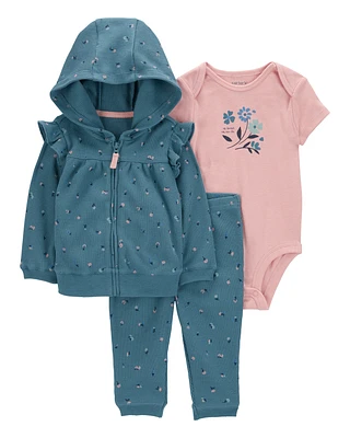 Baby 3-Piece Floral Little Jacket Set