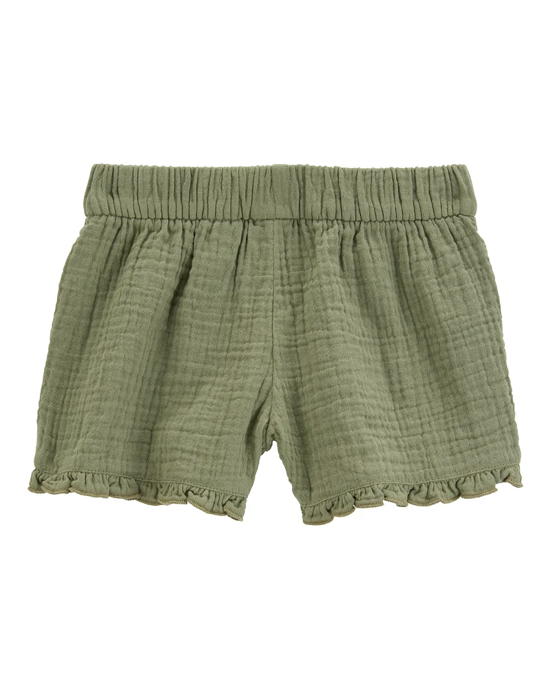 Toddler Ruffle Gauze Shorts