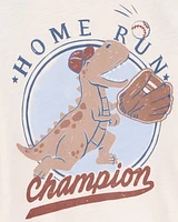Baby Dinosaur Baseball Short-Sleeve Tee