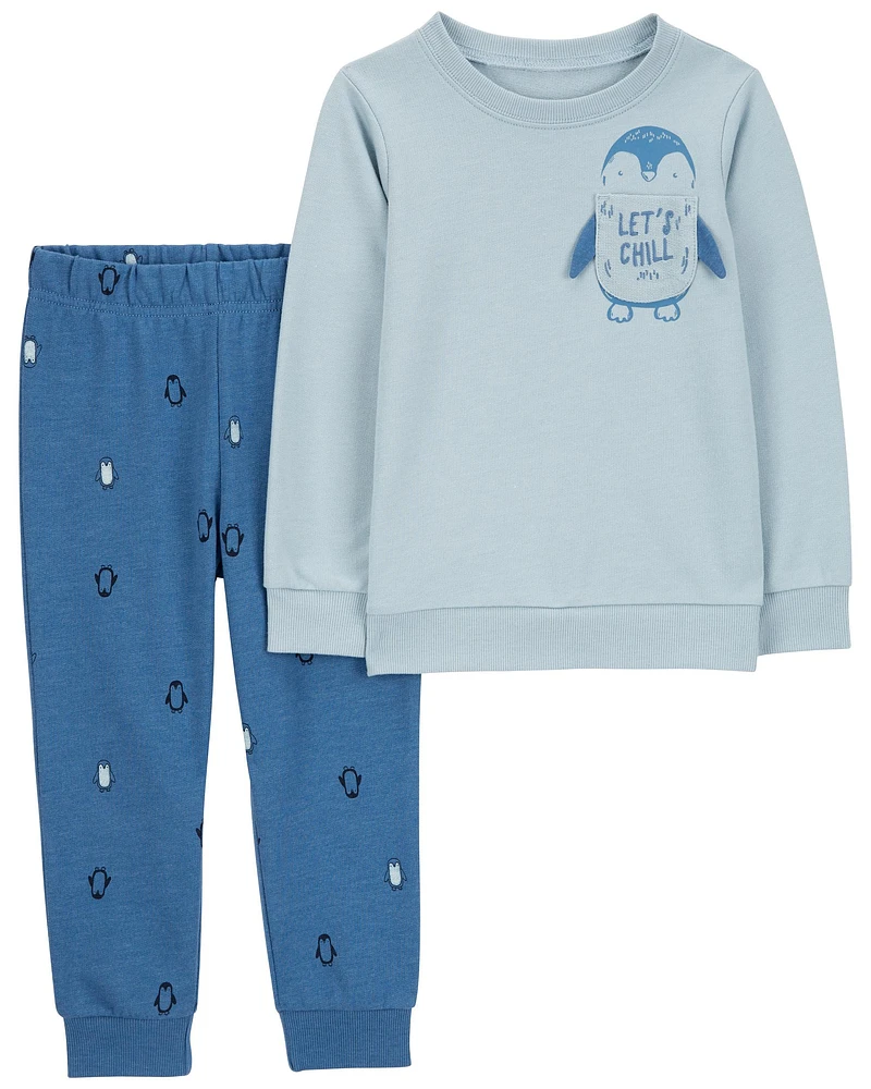 Baby 2-Piece Penguin Sweatshirt & Pant Set