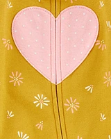 Heart 2-Way Zip Cotton Sleeper