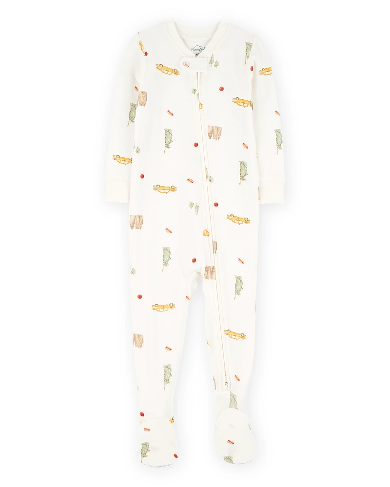 Baby New York City Print Footie 1-Piece PurelySoft Pyjamas - Ivory