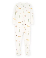 Baby New York City Print Footie 1-Piece PurelySoft Pyjamas - Ivory