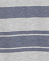 Kid Striped Pocket Henley Tee