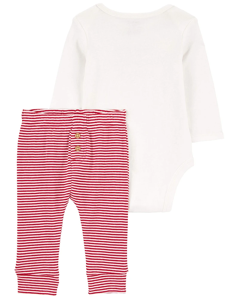 Baby 2-Piece My First Valentine's Day Bodysuit Pant Set