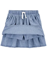 Chambray Skort