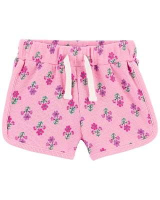 Thermal Pull-On Floral Shorts