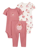 Baby 3-Piece Apple Print Little Character Set