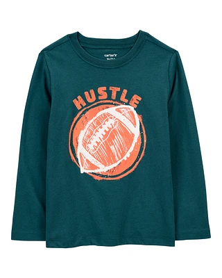 Toddler Hustle Football Graphic Tee