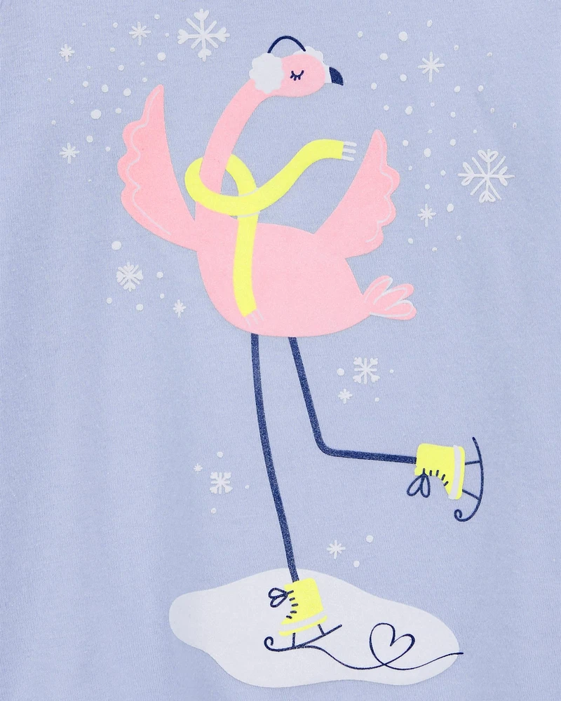 Toddler Flamingo Long-Sleeve Graphic Tee