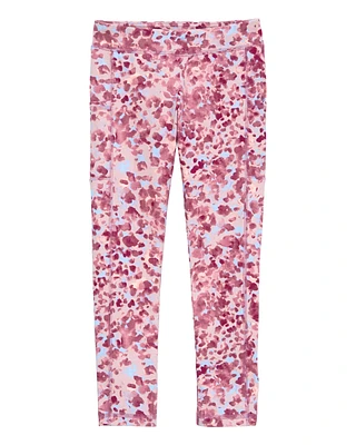 Kid Abstract Print Leggings - Pink