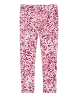 Kid Abstract Print Leggings - Pink