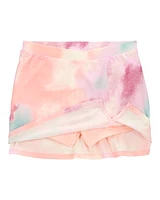 Kid Tie-Dye Pull-On Golf Skort - Pink/Blue