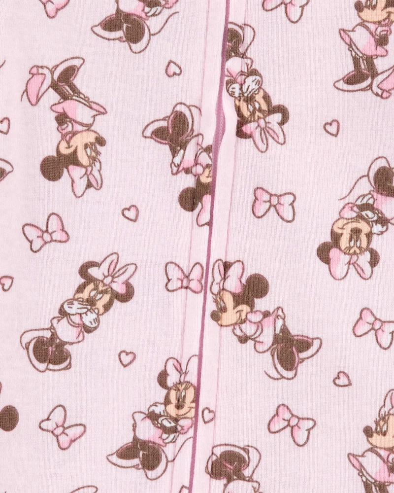 Baby Disney© Minnie Mouse Snug Fit Cotton Footie 1-Piece Pyjamas - Pink