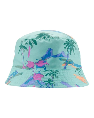 Toddler Tropical Reversible Swim Bucket Hat - Blue